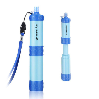 Hollow Fiber Membrane Water Filter Straw 0.17LBS Hiking Climbing Camp Travel