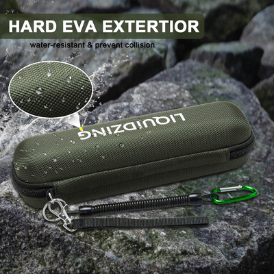 Filter Straw Travel Carry Case Hardshell Green Customized