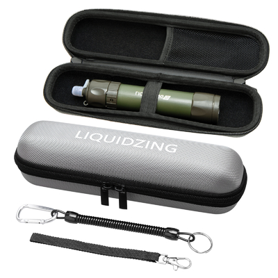Filtration Portable Travel Carrying Case Drinking Straw Grey