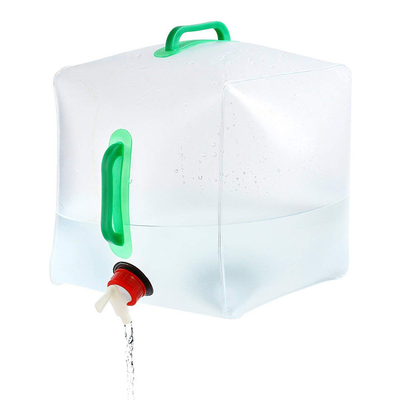 CE Folding Camping Water Bag Transparent 10L Collapsible Water Container 20L