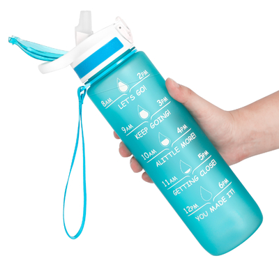 Custom Motivational Time Marker Water Bottle PP Personalised