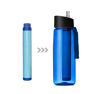 500Ml Portable Personal Water Filter Bottle Activated Carbon