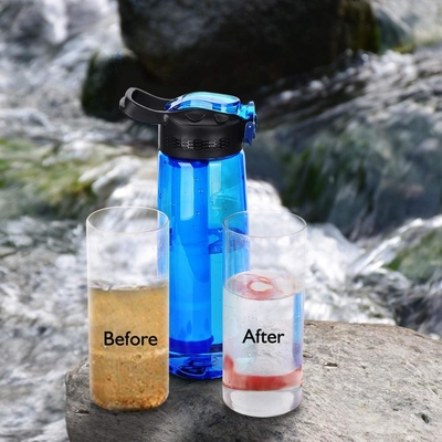 500Ml Portable Personal Water Filter Bottle Activated Carbon