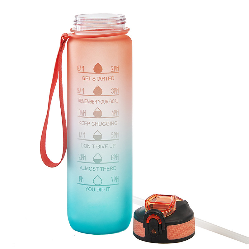 Customized 128 Oz Motivational Water Bottle 2L Environmental Plastic