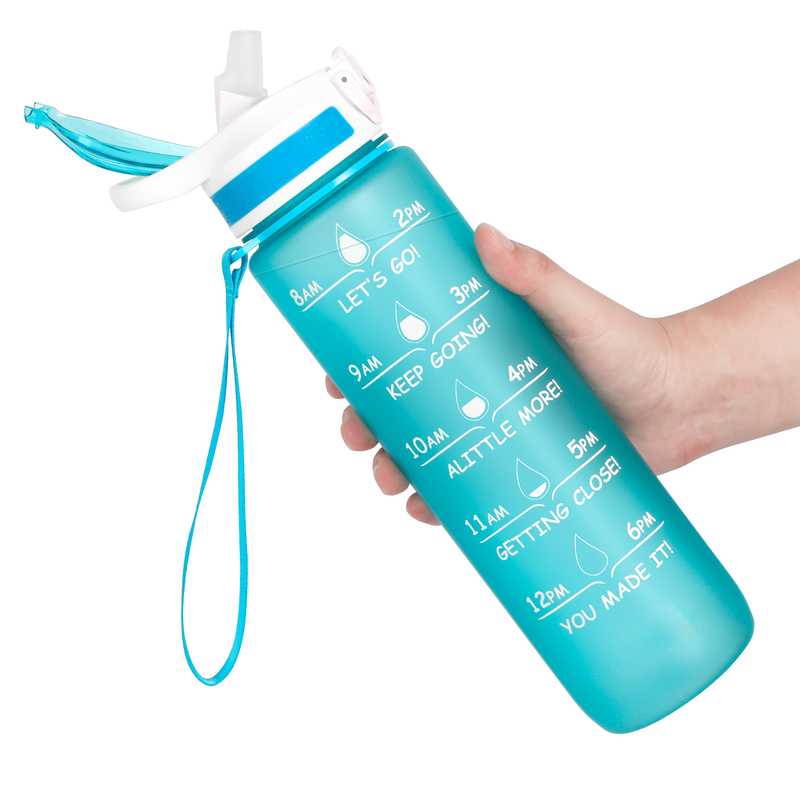Custom Motivational Time Marker Water Bottle PP Personalised