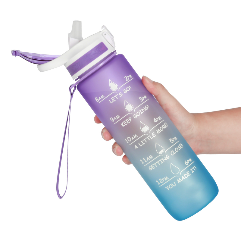 PC Plastic Sports Water Bottles Reusable Portable Inspirational Water Jug